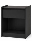 24" White Wood One Drawer Nightstand