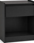 24" White Wood One Drawer Nightstand