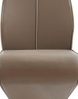 Set of Two Gray Upholstery And Metal Dining Side Chairs