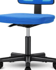 Blue And Black Swivel Rolling Office Chair