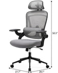 Gray And Black Swivel Rolling Office Chair