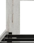 White Solid Wood King Bed Frame