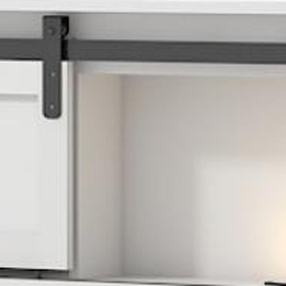 White Metal King Bed Frame With USB