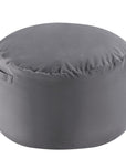 48" White Upholstered Bean Bag Chair