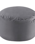48" White Upholstered Bean Bag Chair