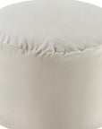 48" White Upholstered Bean Bag Chair