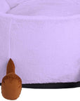 30" Purple Faux Fur Reclining Bean Bag Chair