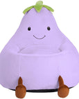 30" Purple Faux Fur Reclining Bean Bag Chair