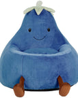 30" Dark Blue Faux Fur Reclining Bean Bag Chair