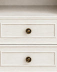 24" White And Brown Wood Two Drawer Nightstand with USB Port and Integrated Tech