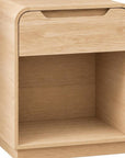 24" Natural Wood One Drawer Nightstand