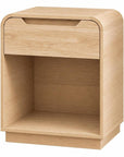 24" Natural Wood One Drawer Nightstand