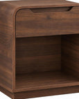 24" Natural Wood One Drawer Nightstand