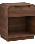 24" Natural Wood One Drawer Nightstand