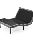 Wirelsess Remote control Black Metal And Upholstery Upholstered Extralong Twin Adjustable Adjustable Bed