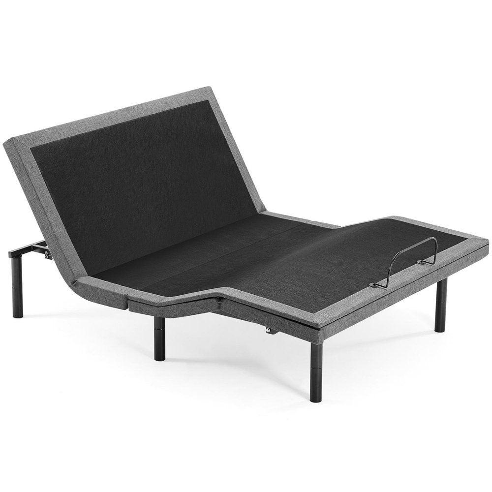 Wirelsess Remote control Black Metal And Upholstery Upholstered Extralong Twin Adjustable Adjustable Bed