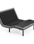 Wirelsess Remote control Black Metal And Upholstery Upholstered Extralong Twin Adjustable Adjustable Bed