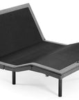 Wirelsess Remote control Black Metal And Upholstery Upholstered Extralong Twin Adjustable Adjustable Bed