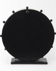 11" Black Iron Silent Analog Round Wall Clock