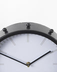11" Black Iron Silent Analog Round Wall Clock