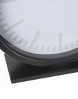 11" Black Iron Silent Analog Round Wall Clock