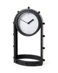 7" Black Iron Silent Analog Round Wall Clock