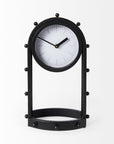 7" Black Iron Silent Analog Round Wall Clock