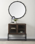 7" Black Iron Silent Analog Round Wall Clock