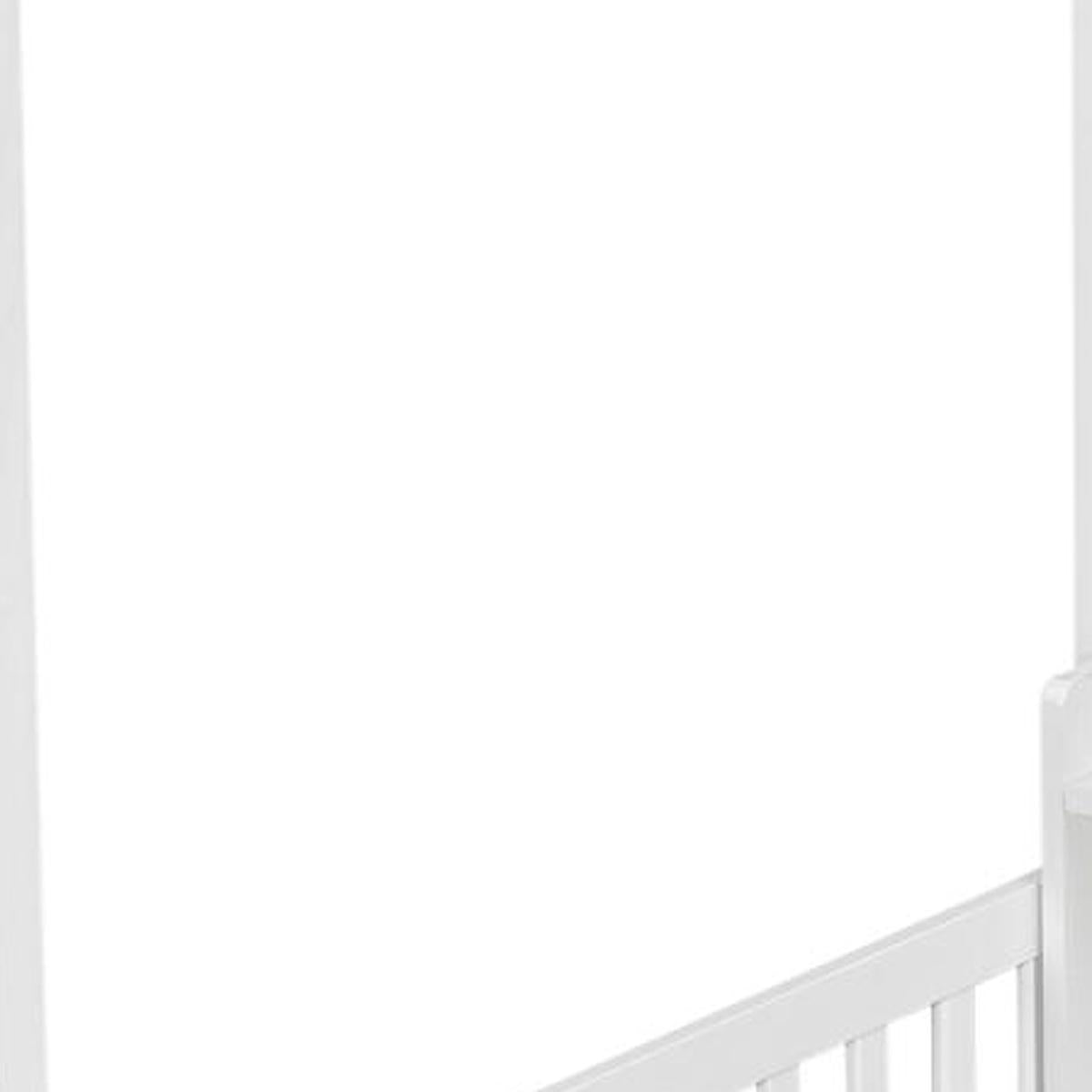 White Solid Wood Lighted Twin House Bed With USB