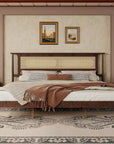 Walnut Solid Wood Queen Bed Frame