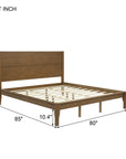 Walnut Solid Wood Queen Bed Frame
