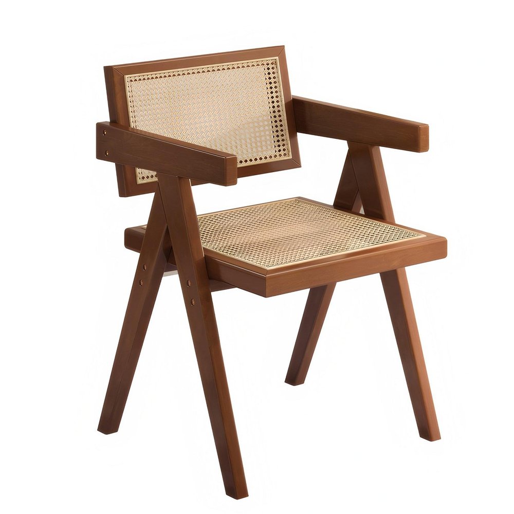 Set of Two Natural Solid Wood Dining Side Chairs