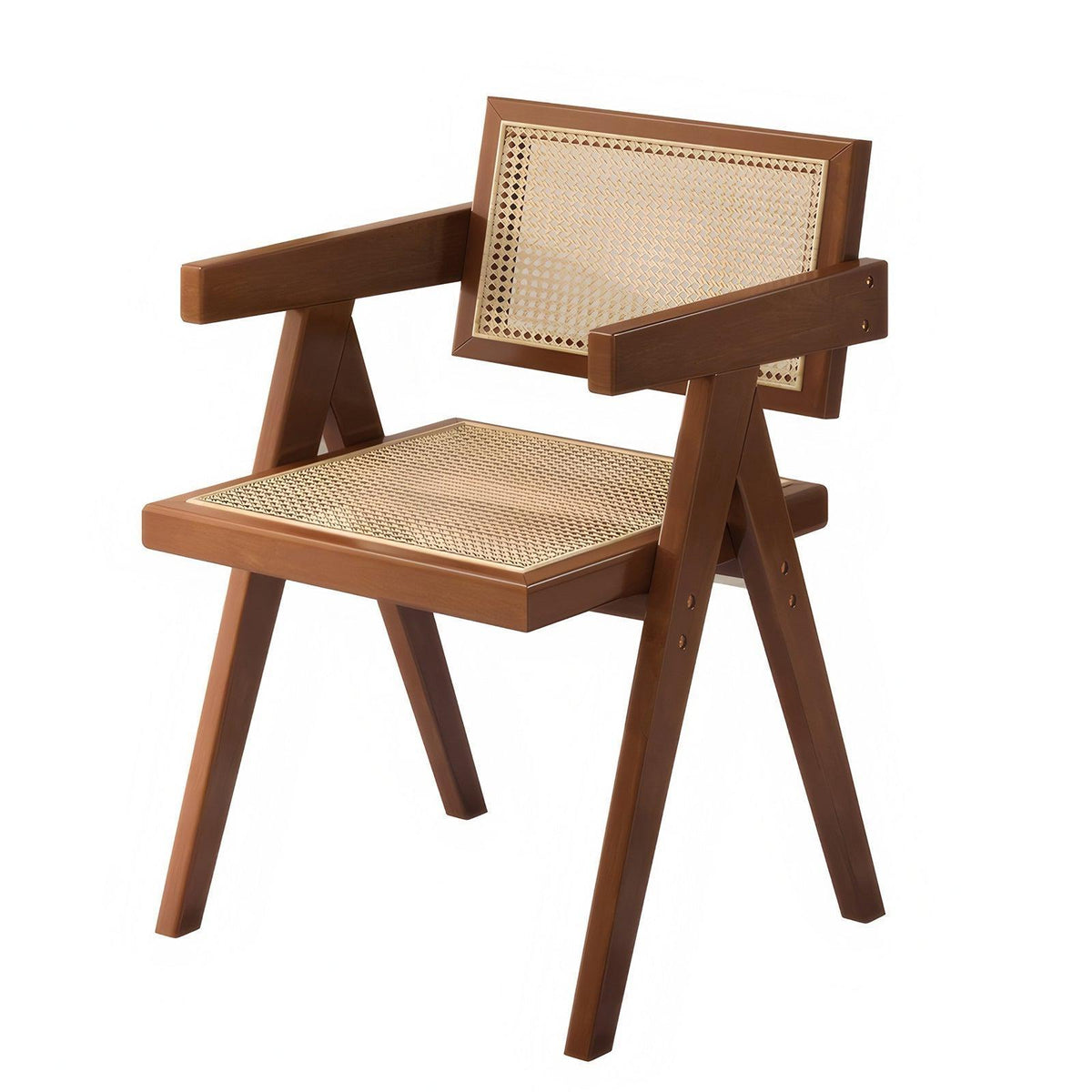Set of Two Natural Solid Wood Dining Side Chairs
