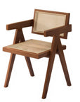 Set of Two Natural Solid Wood Dining Side Chairs