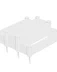 12" X 35" White And Pearl Composite Rectangular Raised Garden Bed