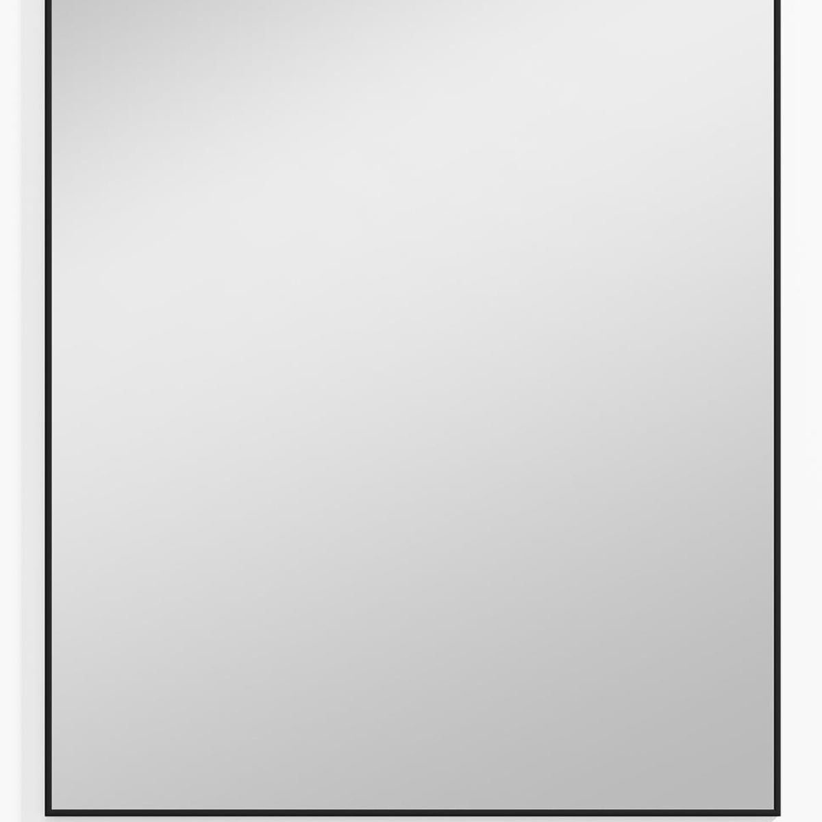 Set of Two Black Aluminum Framed Bathroom Vanity Mirrors