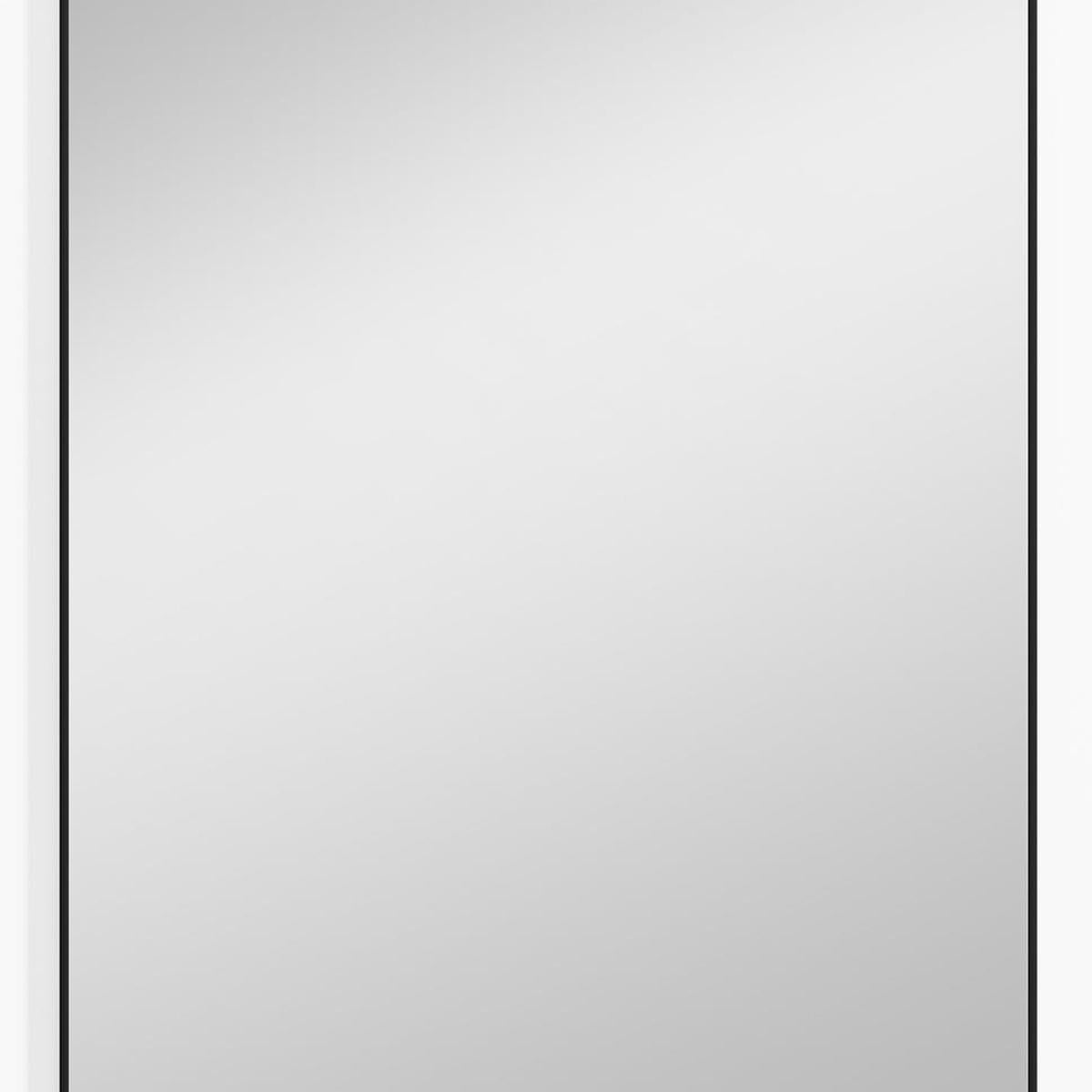 Set of Two Black Aluminum Framed Bathroom Vanity Mirrors