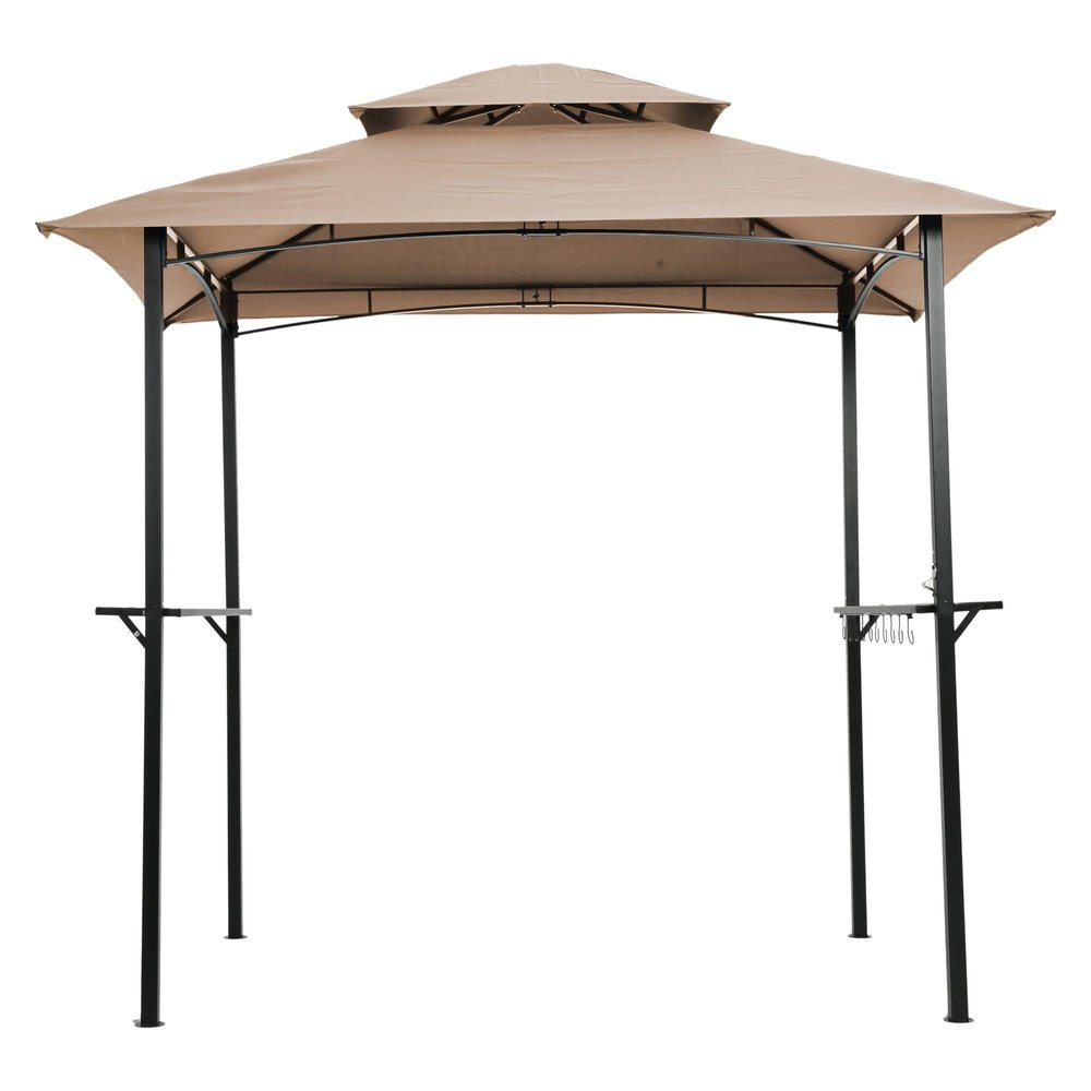 95" X 95" Khaki Metal Gazebo
