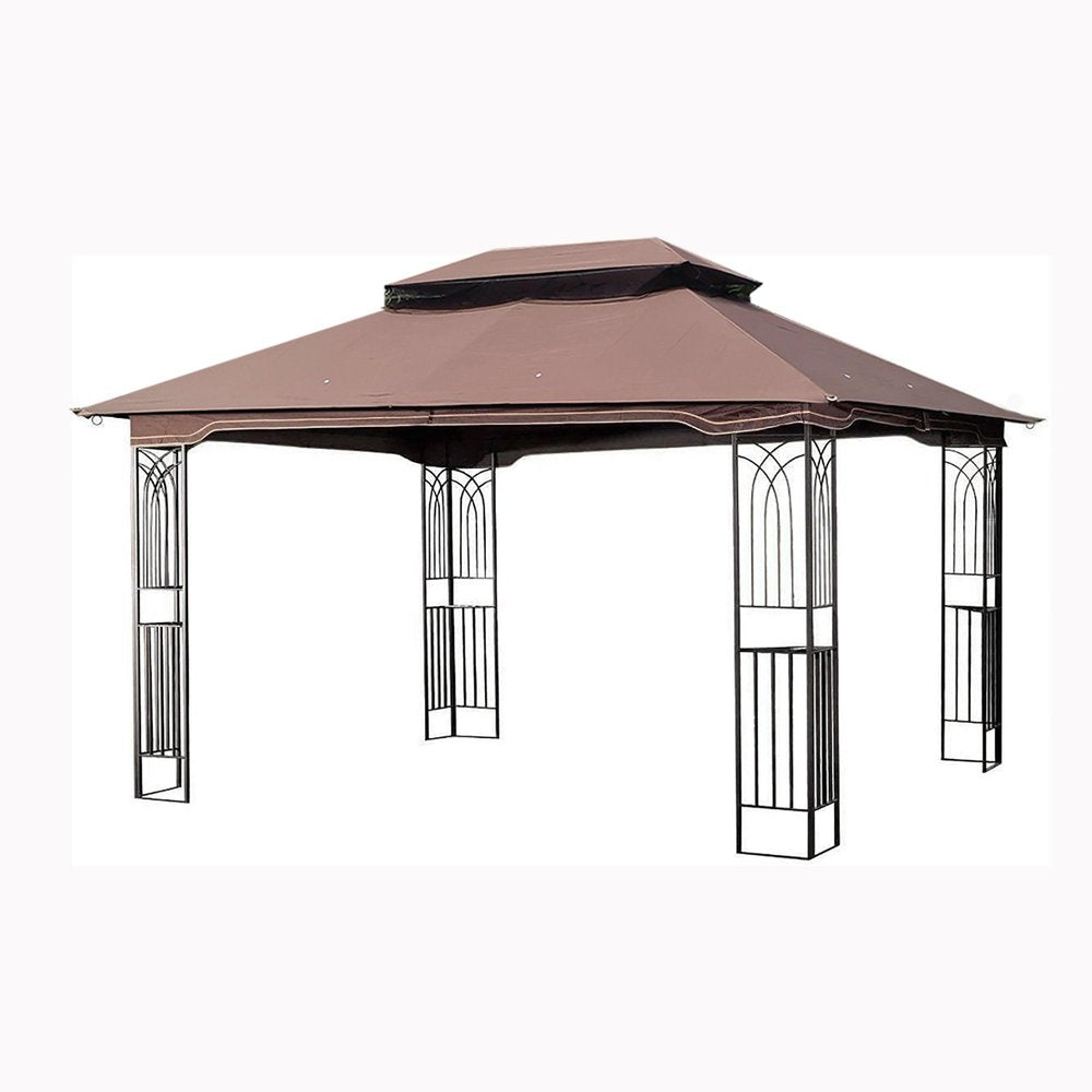 157" X 157" Brown Metal Gazebo