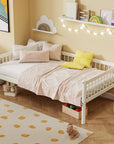 White Solid Wood Twin Day Bed