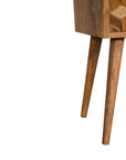 Mini Cube Carved 2 Drawer Nightstand