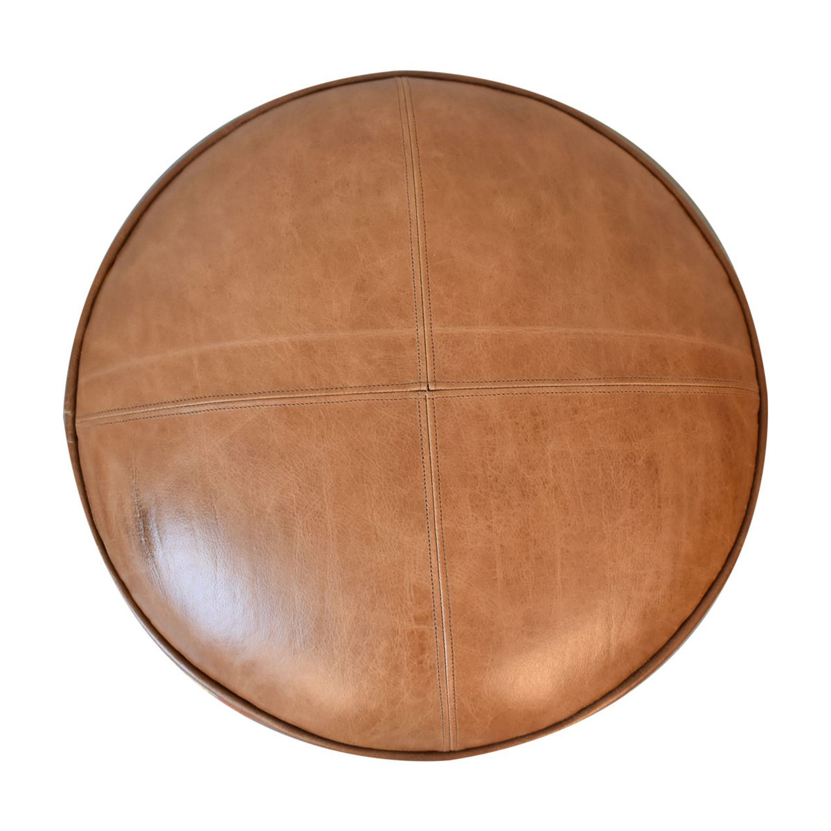 Durrie &amp; Leather Mixed Footstool