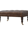 Buffalo Leather Ottoman