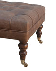 Buffalo Leather Ottoman