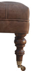 Buffalo Leather Ottoman