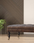 Buffalo Leather Ottoman