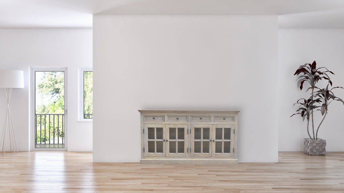 Stone Acid Wash Glazed Sideboard