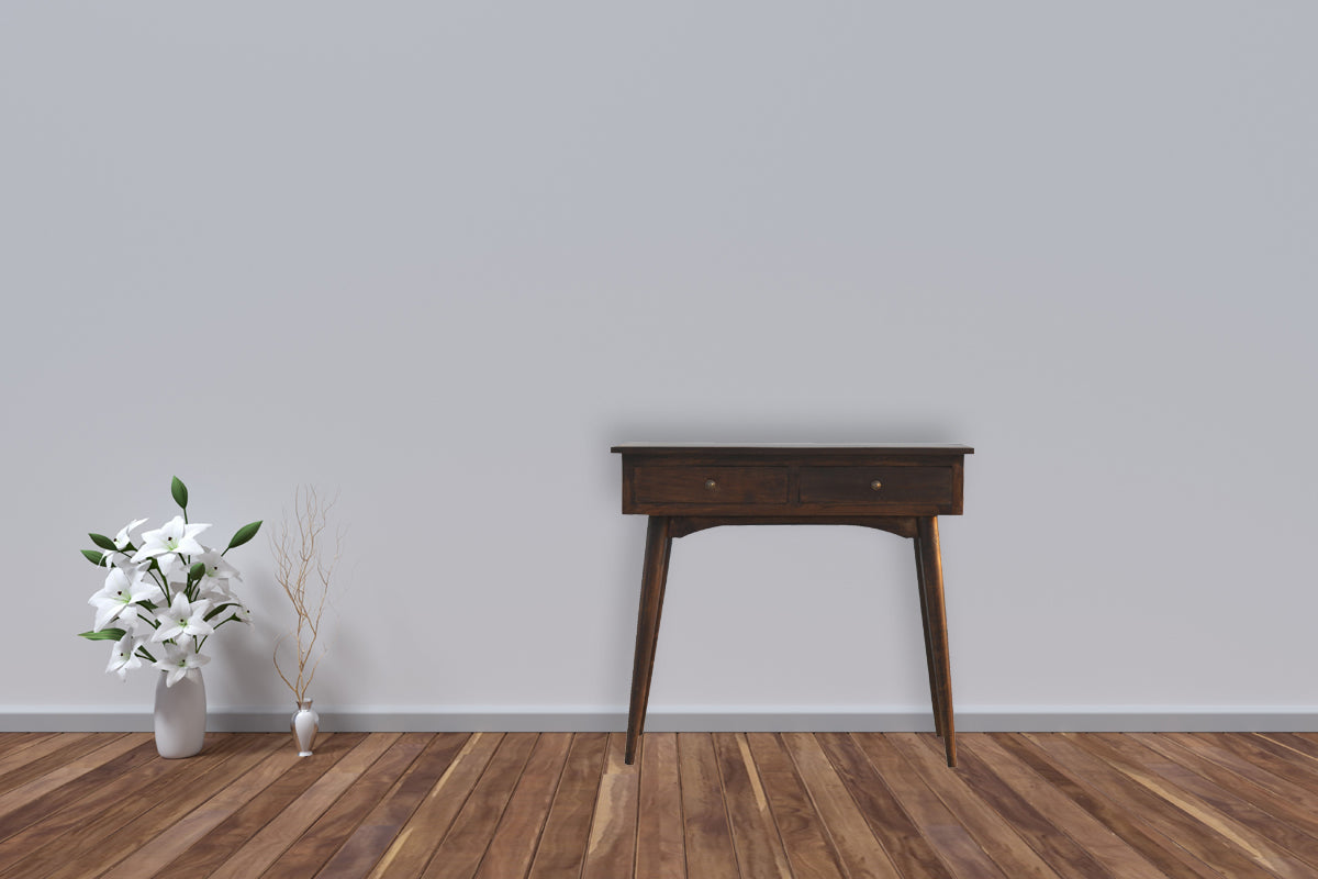 2 Drawer Walnut Hallway Console