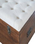 White Linen Storage Trunk