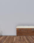 White Linen Storage Trunk